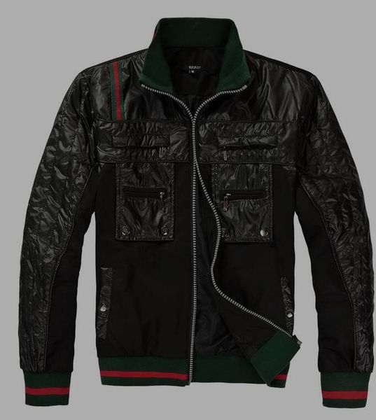 

0 GUCCI мужчины модная личность прохладный мужской карман куртки модный классический черный не устарел