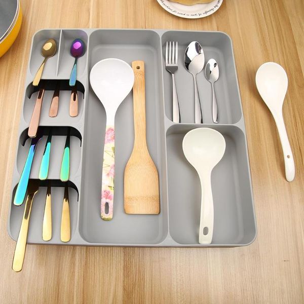 

kitchen drawer organizer tray spoon cutlery separation finishing storage box tableware organizer kitchen accessories
