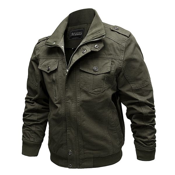 

2020 new jackets men army cargo jackets tactical combat jacket coat solid bomber pilot coat autumn, Black;brown