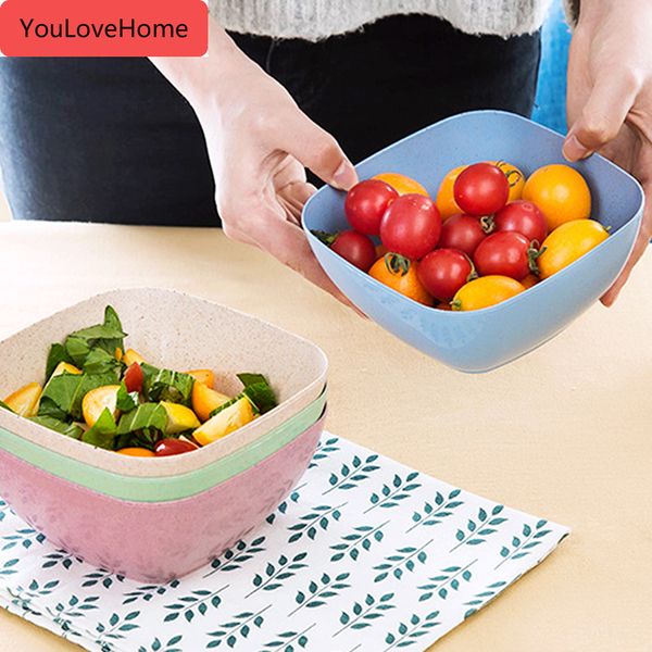 

wheat straw living room candy snack plates fruit plate square gadgets salad bowl