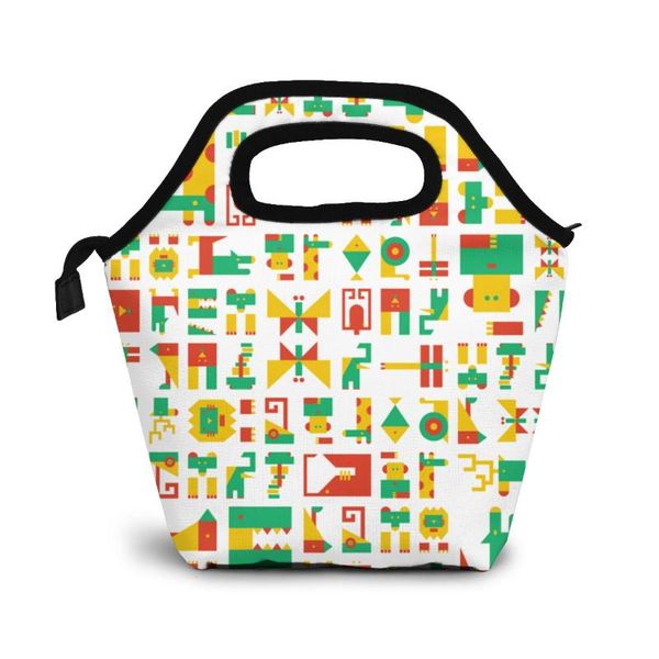 

colorful animal lunch bag lunch/ice bags portable insulated picnic box for women men, Blue;pink