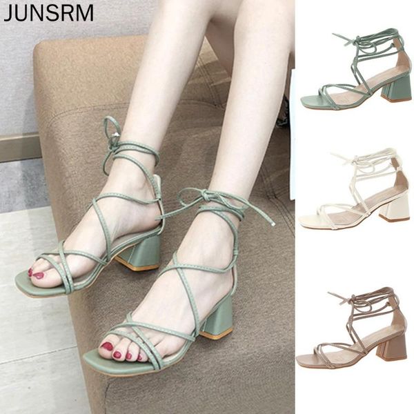 

2020 summer women sandals ladies new square toe square heel sandals rome strap woman shoes female casual soft beach shoe femme, Black