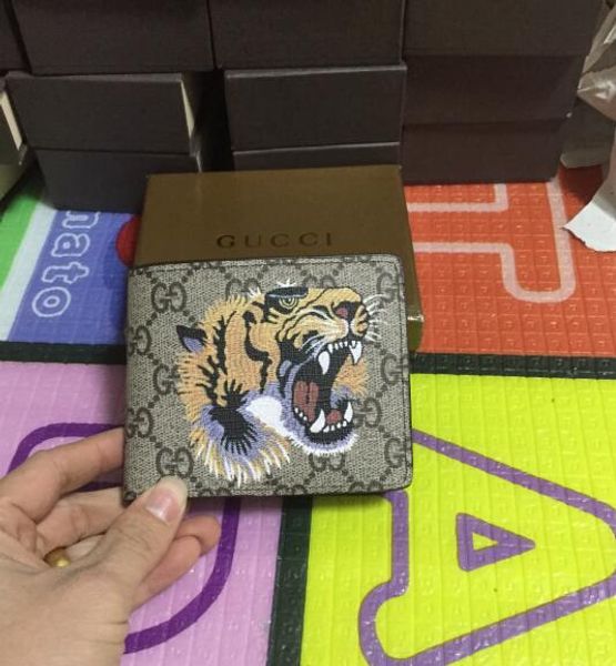 

2019 Male Genuine Leather luxury wallet Casual Short designer Card holder pocket Fashion Purse wallets for men with box free shipping