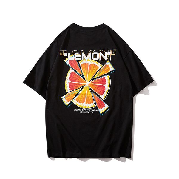 

mens funny orange printed t shirts 2020 summer fashion designer white black short sleeve streetwear cotton big size omg2026