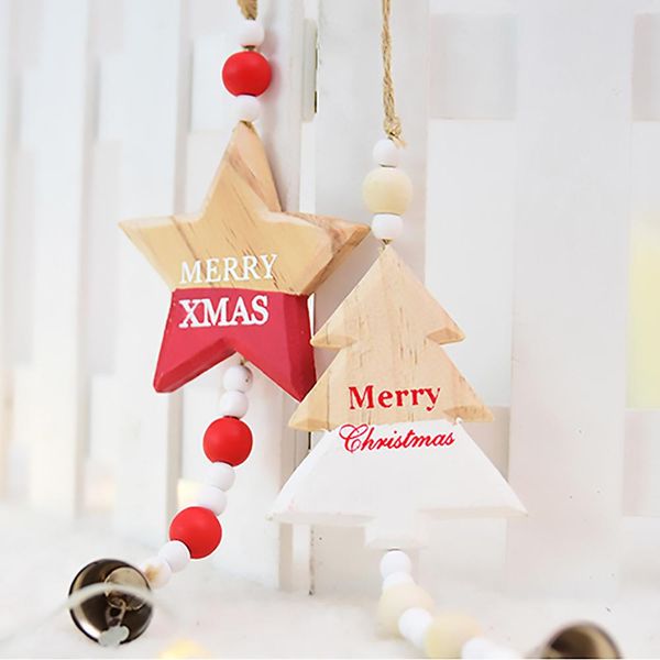 

qfu decoration christmas pendant crafts diy stars heart wood christmas ornaments 2019 xmas decor tree new year navidad