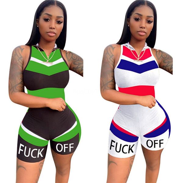 

wiccon casual new style skinny jumpsuit 2020summer solid color romper playsuit sleeveless bodycon cotton rompers womens jumpsuit1 #94332, Black;white