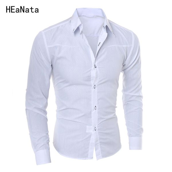 

men shirt new arrival male solid color mandarin collar business tuxedo long sleeve casual shirt cotton dress shirts -5xl, White;black