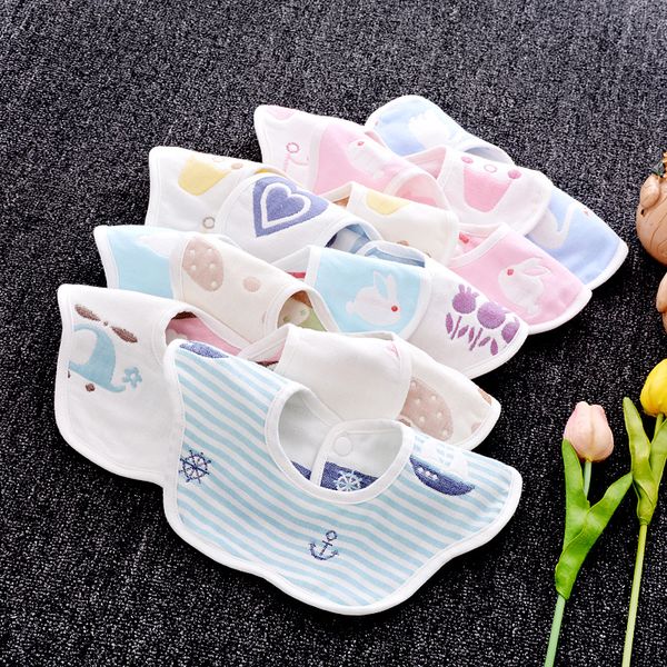 

spot wholesale baby bibs petals bib baby bibs cotton six layers of gauze baby bibs