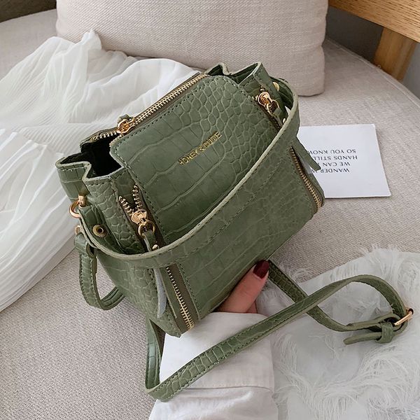

quality stone pattern leather crossbody bags for women designer small handbags chain shoulder messenger bag mini purses bag #34