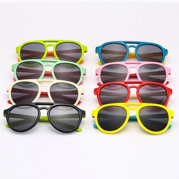 

kids sunglasses boys girls silicone goggles sun glasses shades for 4-12y child, White;black