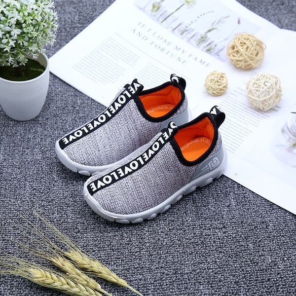 

new children casual sneakers for boys girls fashion spring autumn flying knitting mesh face shoes versatile run kids sneakers, Black