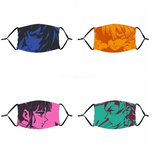 

cartoon pattern mask lack cotto cartoon pattern lack cotton cute printed alf fa mask dust mask party outdoor#672, Black