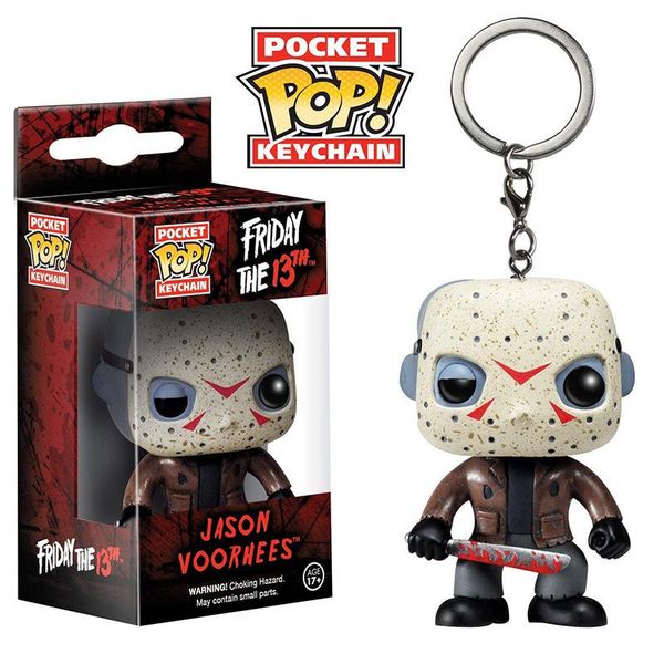 

funko pocket pop keychain - friday 13th jason valley vinyl figure keyring with box toy gift good quality hot