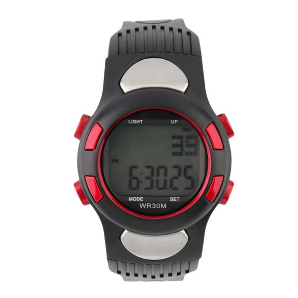 

infrared digital heart rate monitor watch pulse meter sport calorie tester business casual relogio, Slivery;brown