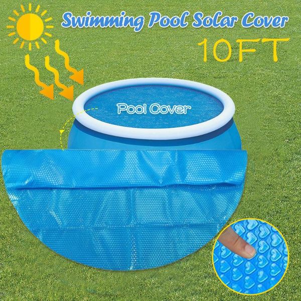 

swimming pool cover dust rainproof pool cover 10ft round tarpaulin durable for family garden pools swimming accessories