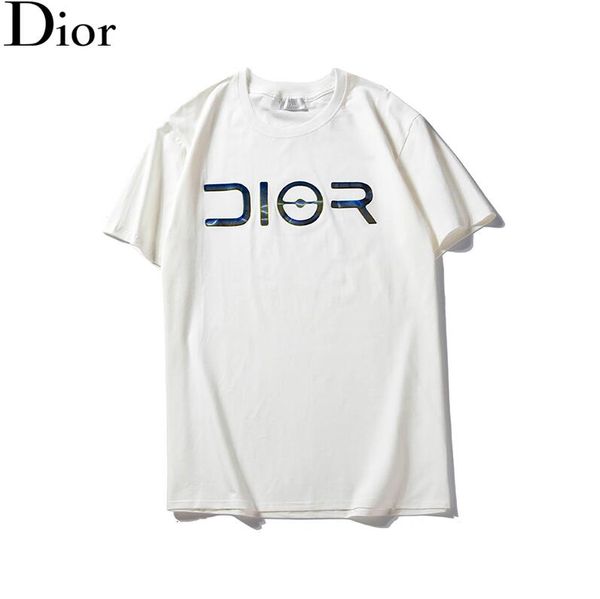 

2020 summer fashion designers men's shirt t-shirt letter embroidery t-shirt men's brand short-sleeved t-shirt women's shirt-0, White