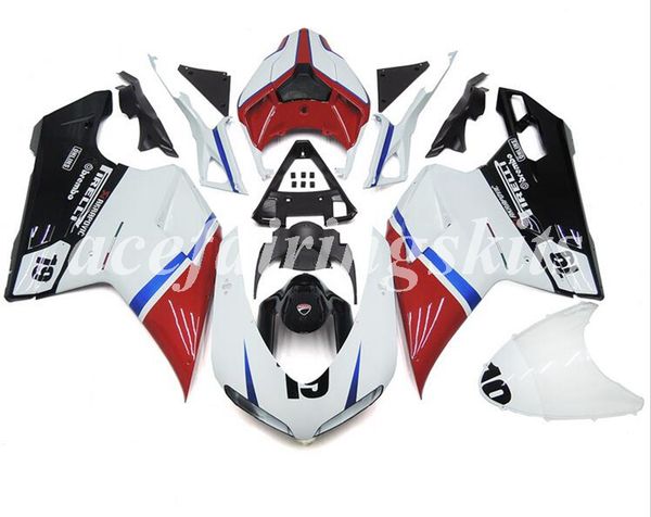 

new abs motorcycle full fairings set fit for ducati 848 1098 1198 1098s 1098r evo 2007 2008 2009 2010 2011 2012 custom number 79
