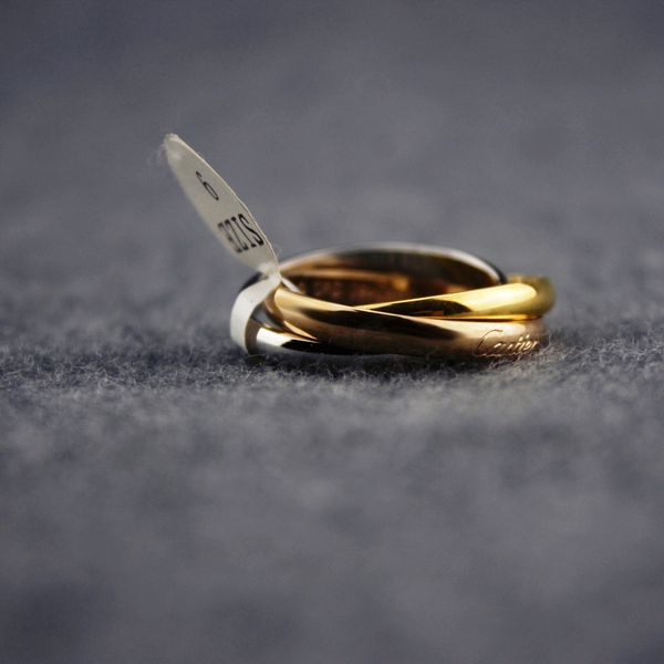 

titanium ring women golden thin rings wedding engagement jewelry, Silver