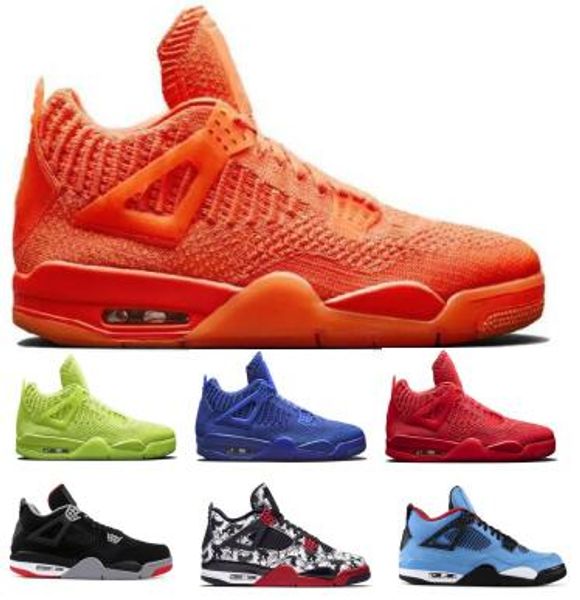 

Flight Bred 4 4s Баскетбольные кроссовки 2019 Бледно-сингловский кактус Джек Toro Bravo Raptor NRG Wings IV Оранжевые мужские женские спортивные туфли