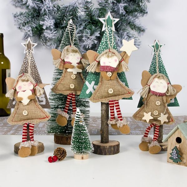 

christmas angel doll pendant drop creative christmas decoration lovely cloth doll navidad 2019 kerst