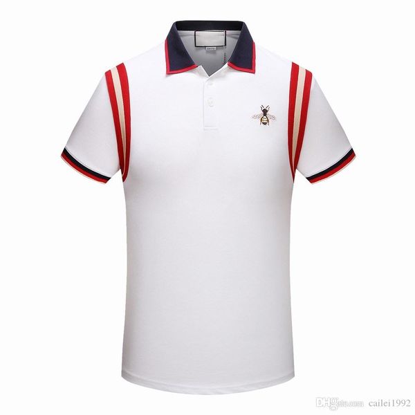 

mens embroidery short sleeve men t-shirt tees mens polo shirt funny casual slim tees, White;black