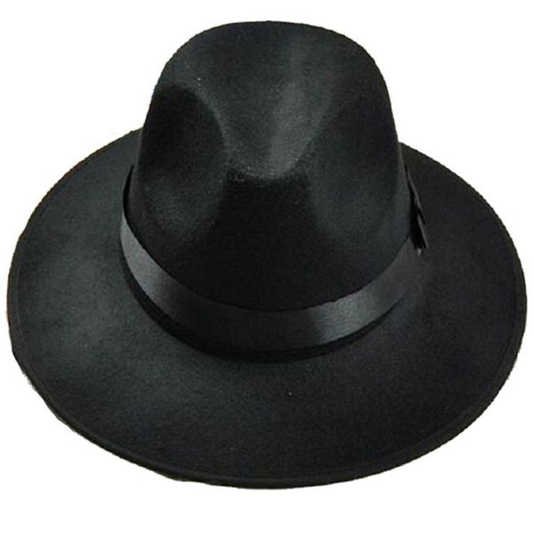 

classic blower jazz hat black fedora trilby hat, Blue;gray