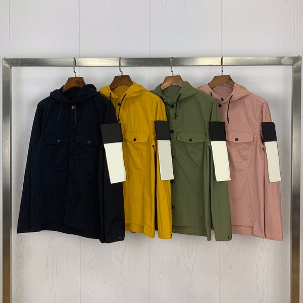 

fashion new arrival mens stylist jacket hoodie new hooded trench coat mens stylist solid color coat size m-2xl, Black;brown