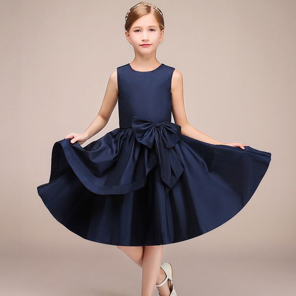 

new flower girl wedding evening dress children's piano show dance dress girl's birthday banquet party, Red;yellow