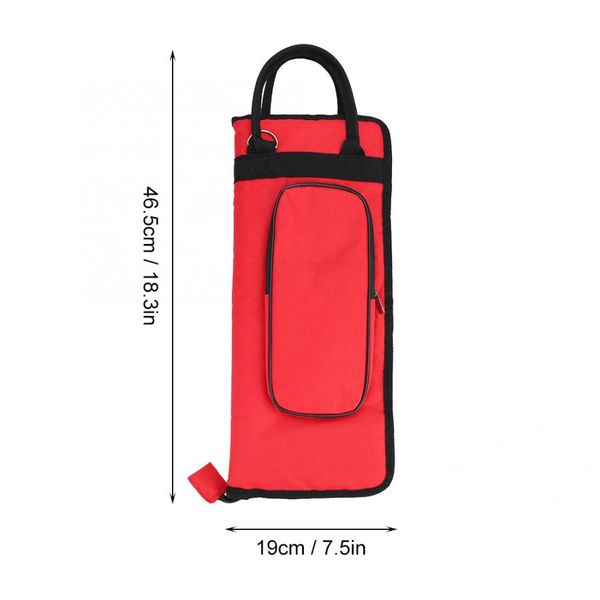 

slade drum stick bag thicken padded drum stick bag case water-resistant oxford cloth with strap 46.5x19x7cm