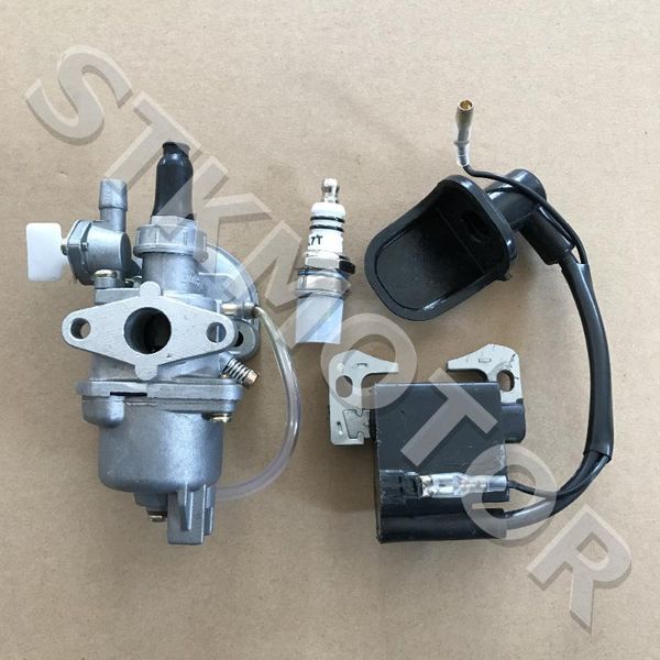 

2 stroke carburetor with ignition coil 47cc 49cc mini quad pit dirt super pocket bike atv parts