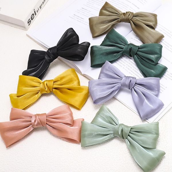 18cm Girls Bows Hairpins Preppy Style Kids Big Bows Princess Hair