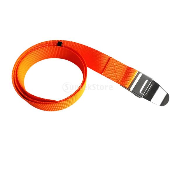 

heavy duty 59" orange scuba diving diving spearfishing weight belt webbing strap with stainless steel quick release buckle