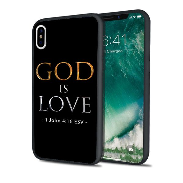

coque god is love quotes phone case for iphone 11 pro xs max xr 8 7 6s plus 5s se 5 case black soft silicone tpu cover.