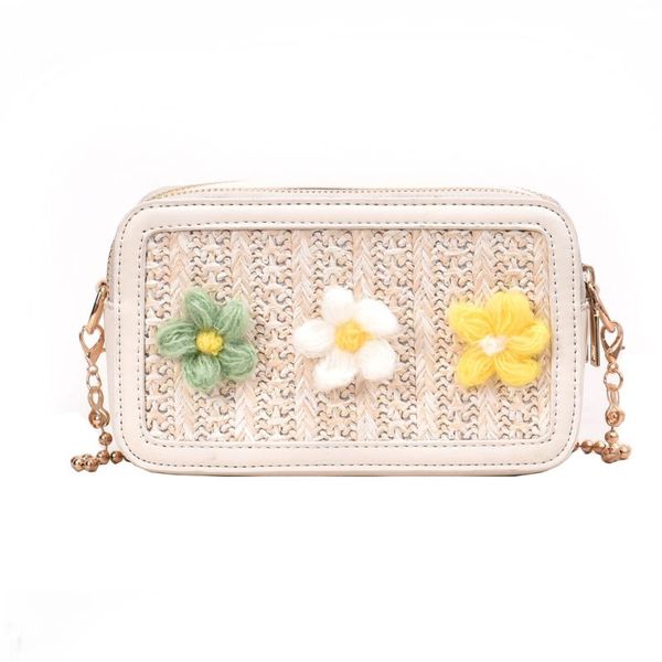 

woman small square bag woven chain shoulder bag exquisite girls original casual handbag elegant ladies fashion messenger