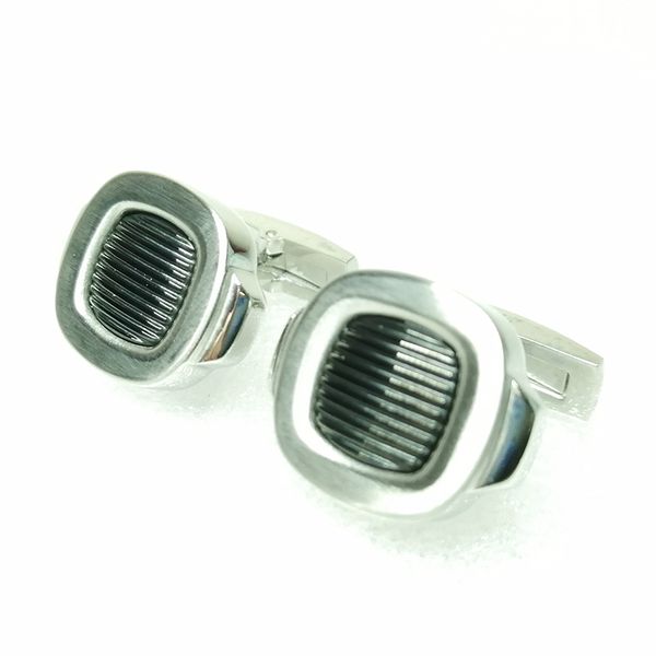 

famous swiss designer creates classic style cufflinks made of stainless steel forge fall resistant and fade proof man cufflinks, Silver