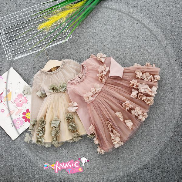 

весенние девушки платье принцессы сетки новорожденных платье роскошные аппликации цветочный дизайн для девочек одежда платье 9-24 месяцев y1, Red;yellow