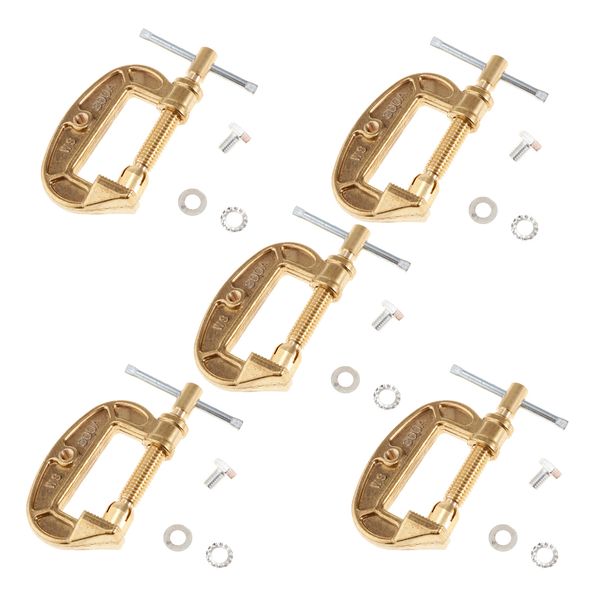 

5x brass g ground welding earth clamp full cooper 300a 39mm/1.53inch