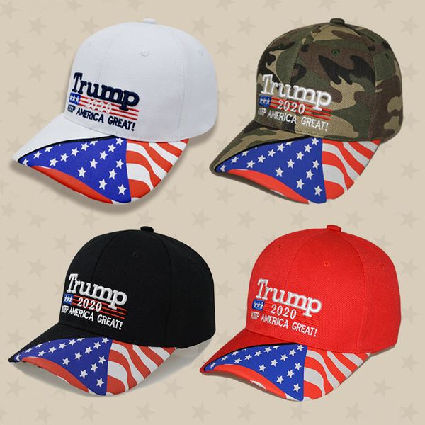 

donald trump baseball cap usa star flag camouflage cap keep america great 2020 hat 3d embroidery letter adjustable golf cap dhl jy544, Yellow