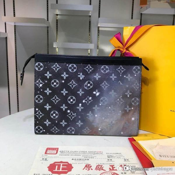 

lovuitto designers galaxy black pochette voyage mm pouch monograms luis vuiton clutch tote size: 27x21x3cm