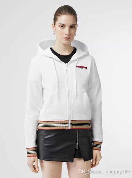 

19fw new womens bbr hoodie fashion cotton designer sweatshirt classic brand embroidery private order slim women hooded sweater, Black