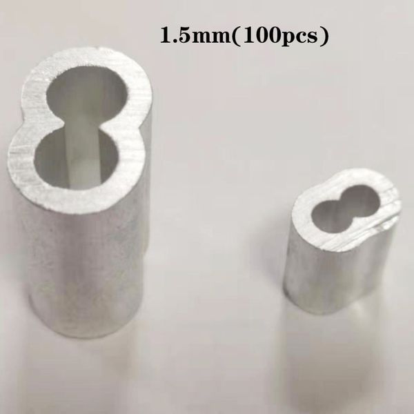 

100pcs diameter 1.5mm aluminium sleeves oval double hole for crimping wire rope