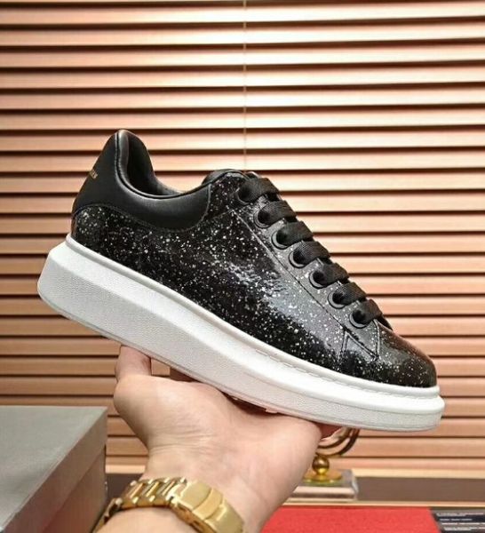 

2020 designer mens women shoe white leather suede black gold red comfortable flat luxury sneakers platform casual shoes size 36-45