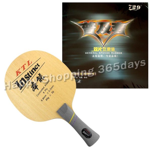 

original pro table tennis pingpong combo racket ktl instinct blade shakehand with 2x ritc 729 general rubbers long shakehand fl