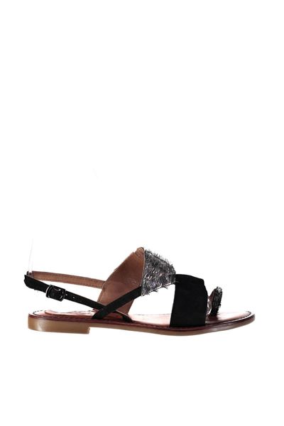 

pearl genuine leather platinum women 's sandals 120130008187, Black