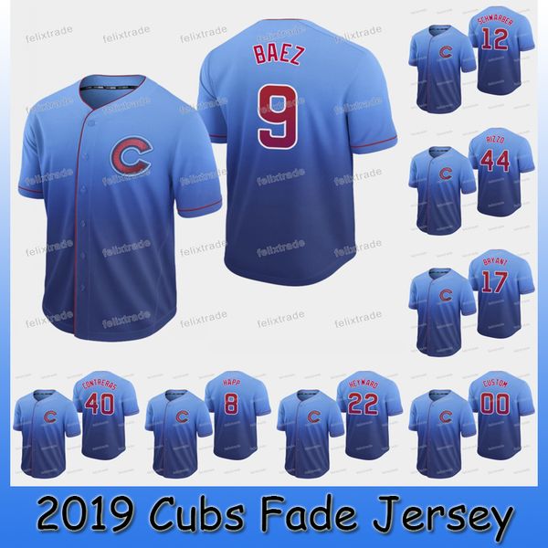 

Cubs Fade Jerseys 9 Javier Baez Chicago Kris Bryant Carlos Gonzalez Willson Contreras Anthony Rizzo Ben Zobris Jason Heyward Almora Jr.