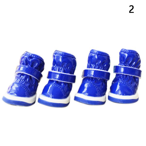 

4pcs winter wear resistant protection anti slip puppy warm waterproof breathable dog shoes keep clean outdoor casual pet care