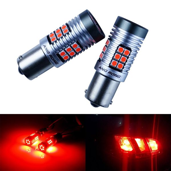 

2x red led 382 1156 p21w 30 smd tail brake sreverse light bulbs 900lm 9-30v