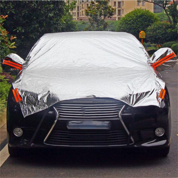 

multifunctional portable car half cover peva material snow cover dust-proof long style for outdoor indoor car acceesories
