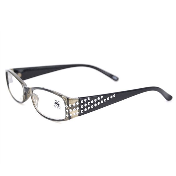 

oulylan classic women reading glasses diamond resin hyperopia prescription eyeglasses ladies rhinestone eyewear readers +1.0 3.5, White;black