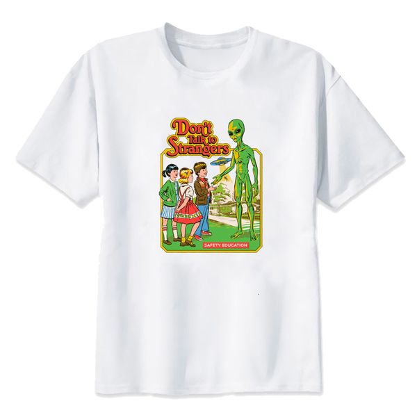 

womens tshirt women dont talk to strangers t shirts women plus size summer short sleeved cute clothing harajuku girl t shirt, White